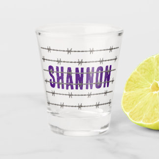 DIY! Shot Glass - Hinter Barbed Wire - Name hinzuf Schnapsglas