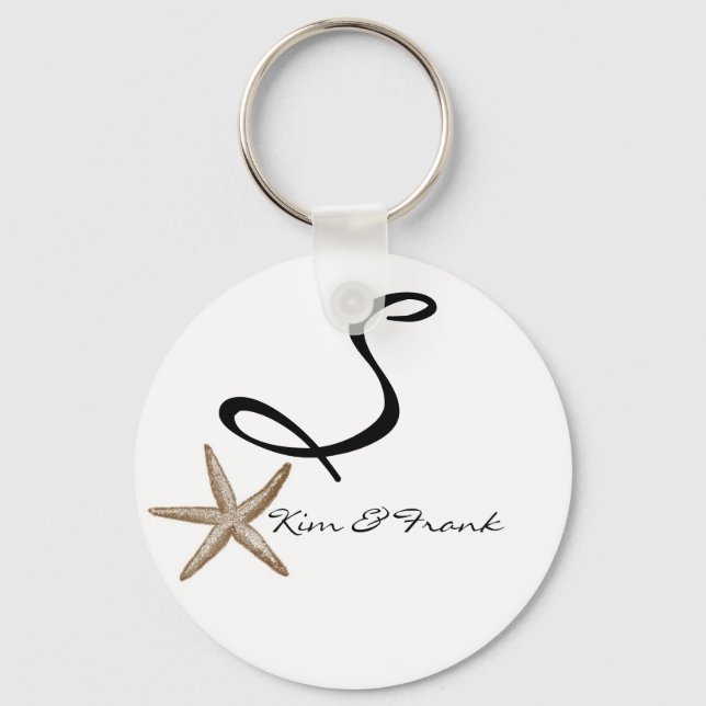 DIY Simple Starfish Monogram Schlüsselanhänger (Vorderseite)