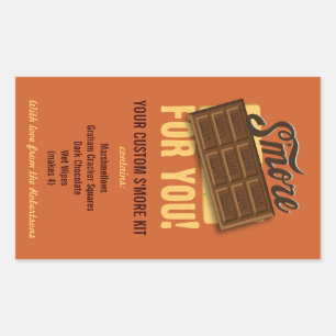 DIY Smores Ausrüstungs-Geschenk-Aufkleber für Rechteckiger Aufkleber