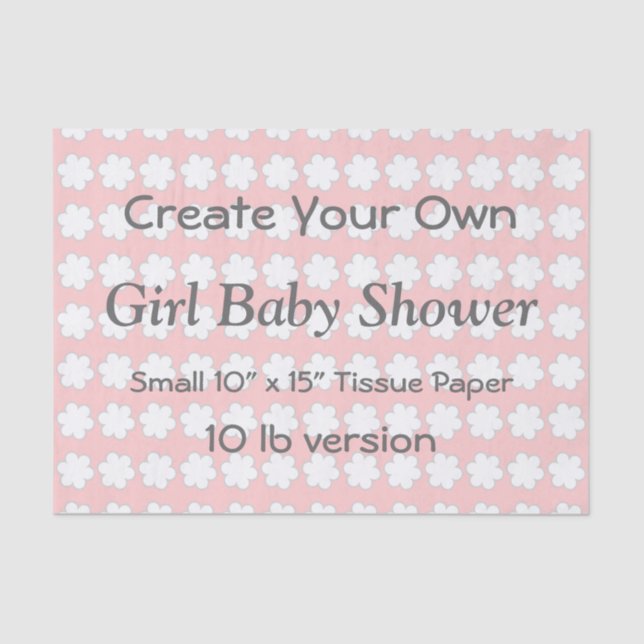 DIY stellen Ihr eigenes BABYPARTY Seidenpapier (Vorderseite)