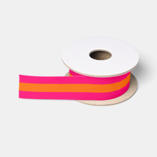 DIY-Streifen & Hintergrundfarbe - Himbeerrosa Oran Satinband
