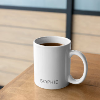 DIY-Tasse | Benutzerdefinierte Farbe, Text, Name, Kaffeetasse