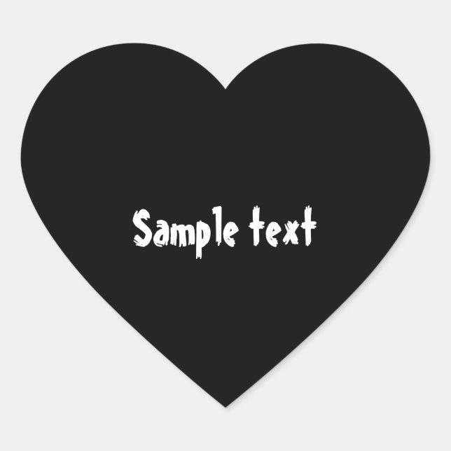 DIY Template kann einfach die Farbe ändern und Fot Herz-Aufkleber (Vorderseite)