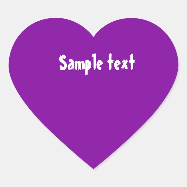 DIY Template kann einfach die Farbe ändern und Fot Herz-Aufkleber (Vorderseite)