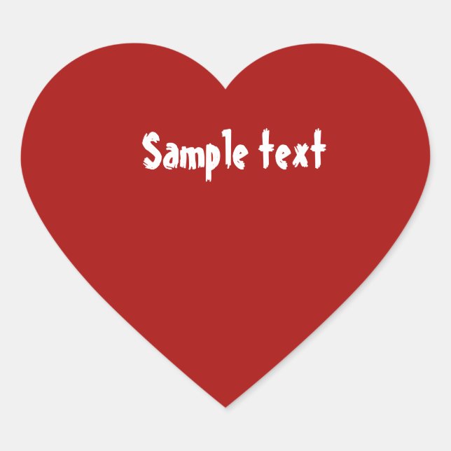 DIY Template kann einfach die Farbe ändern und Fot Herz-Aufkleber (Vorderseite)