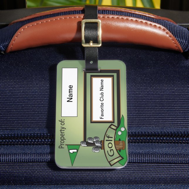 🏌️ ♂️ | DIY Text | Grün Gepäckanhänger (Vorderseite Insitu 2)