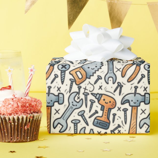 DIY Tools Cartoon Kawaii Art Geschenkpapier (Geburtstagsparty)