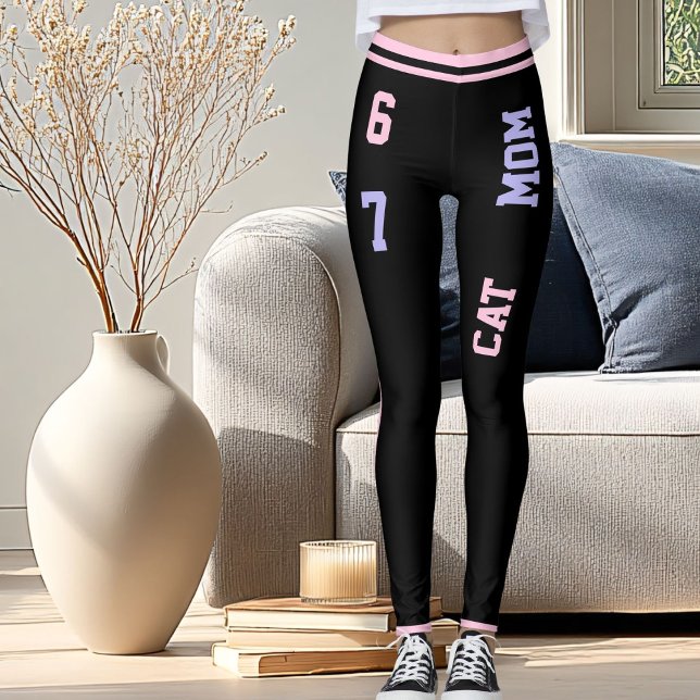 DIY Trending Pet Lover Cat Mom 67th Birthday Black Leggings (Von Creator hochgeladen)