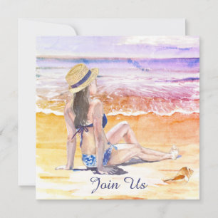 *~* DIY Tropical Beach AR29 Generic JEDES EREIGNIS Einladung