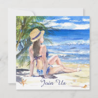 *~* DIY Tropical Palm Beach AR29 JEDES EREIGNIS QR