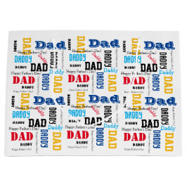 DIY Vatertag Geschenktasche farbenfroher Text groß Große Geschenktüte