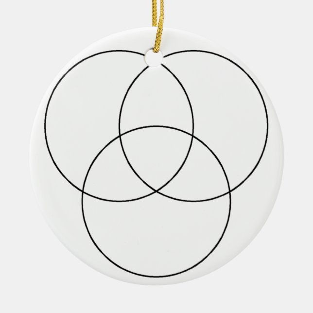 DIY Venn Diagramm Keramik Ornament (Vorne)