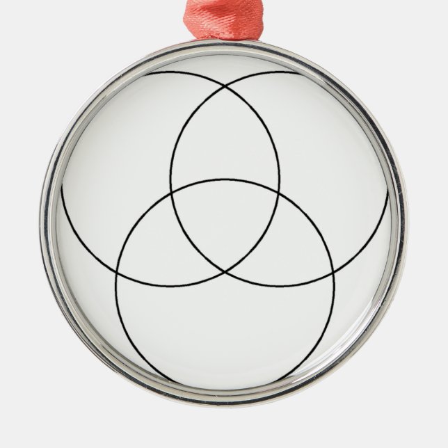 DIY Venn Diagramm Ornament Aus Metall (Vorne)