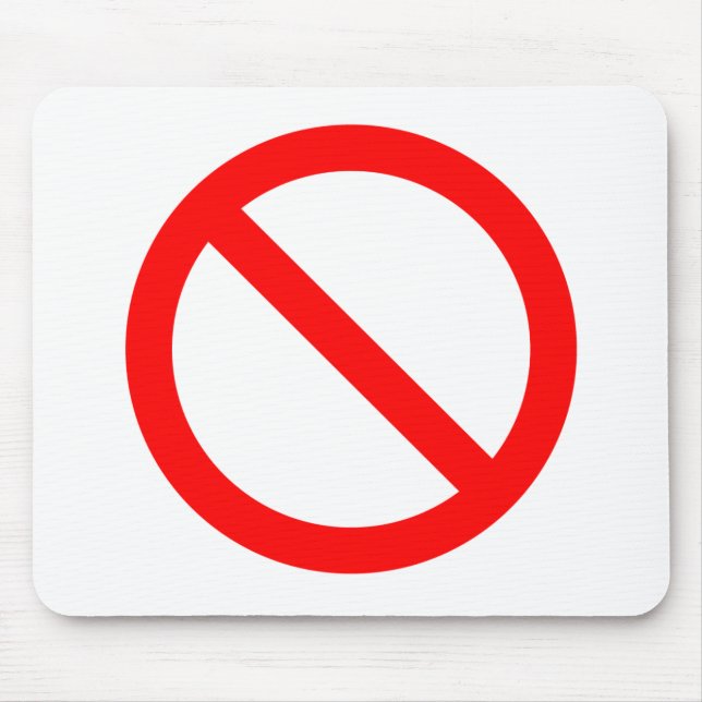 DIY "Verbot-" Mausunterlage - addieren Sie Ihren Mousepad (Vorne)