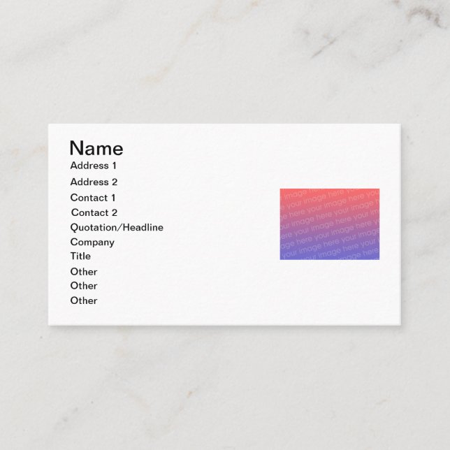 DIY Visitenkarten, zum Ihre Selbst zu entwerfen Visitenkarte (Vorderseite)