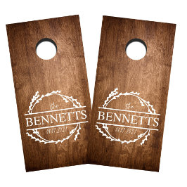 DIY Wedding Decal Set, Nachname Cornhole DIY Deko