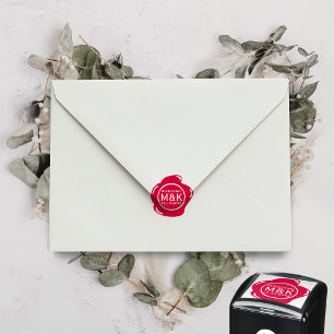 DIY Wedding Funny Imitats Red Wax Siegel Monogram Permastempel