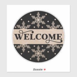 DIY Welcome Snowflake Sign Aufkleber
