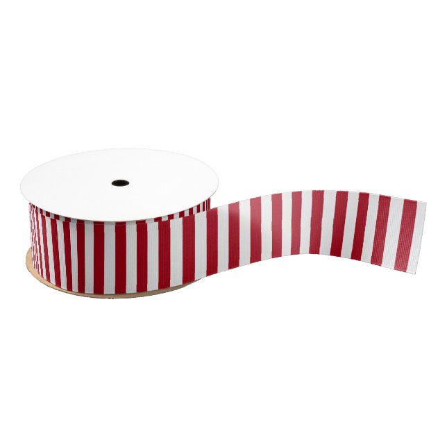 DIY White/Red Stripe Ripsband (Spule)