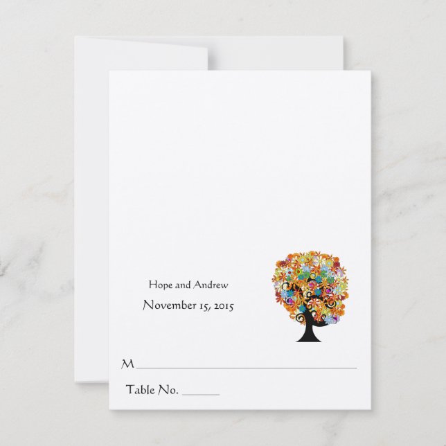 DIY You Score and Falten Zelt Hochzeit Platzkarten (Vorderseite)