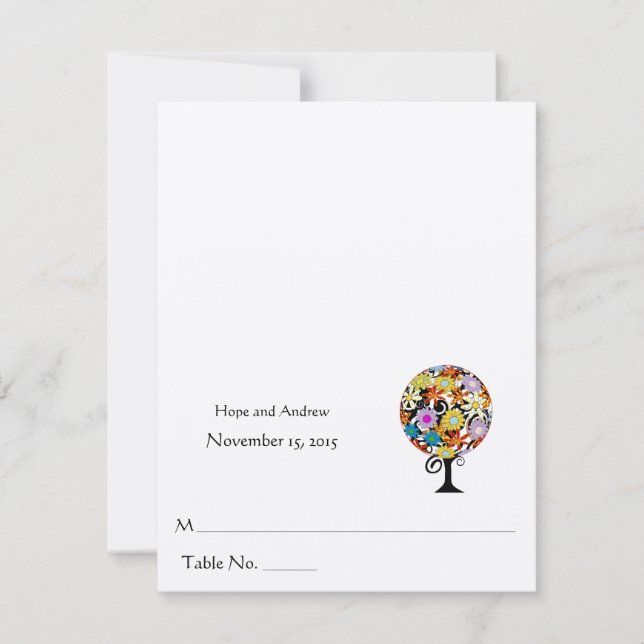 DIY You Score and Falten Zelt Hochzeit Platzkarten (Vorderseite)