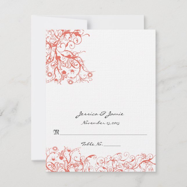 DIY You Score and Falten Zelt Hochzeit Platzkarten (Vorderseite)