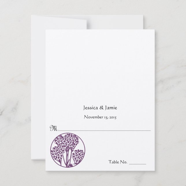 DIY You Score and Falten Zelt Hochzeit Platzkarten (Vorderseite)