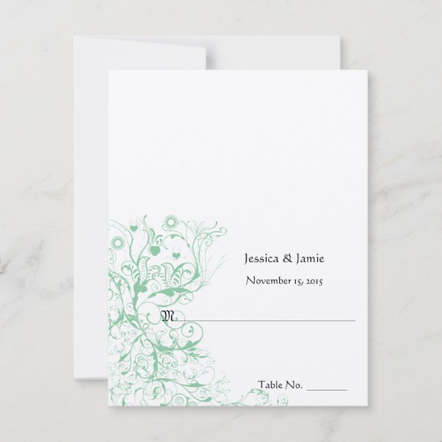 DIY You Score and Falten Zelt Hochzeit Platzkarten (Vorderseite)