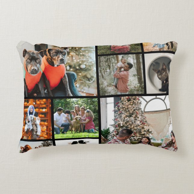 DIY YOUR | FAMILY Two Sided Family 10 Pictures Dekokissen (Vorderseite)