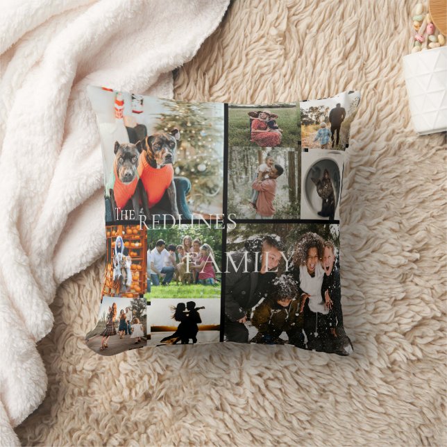 DIY YOUR | FAMILY Two Sided Family 10 Pictures Thr Kissen (Decke)