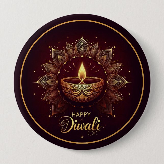 Diya Radiance - Mandala of Light Button (Vorderseite)