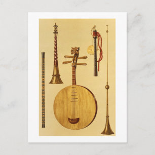 Dizi, Sona, Yueqin, Chinesisch, Japanisch Postkarte