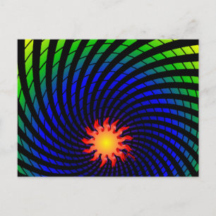 Dizzy Sun Rainbow Postkarte