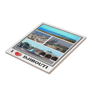 DJ007 DJIBOUTI I Liebe, Mosaik, Afrika, Fliese