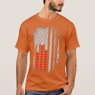 DJ Amerikanische Flagge Audio Ingenieur Disc Jocke T-Shirt