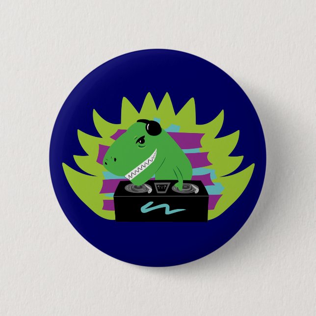 Dj-asaurus Rex Button (Vorderseite)