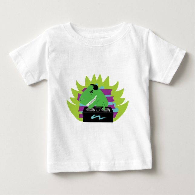 Dj-asaurus Rex Säugling T - Shirt (Vorderseite)