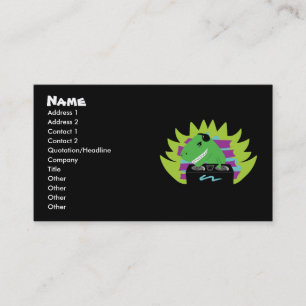 Dj-asaurus Rex T-Rex DJ Business Cards Visitenkarte