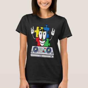 Dj Autismus-Bewusstsein Süßes Puzzleteil Jungen Mä T-Shirt