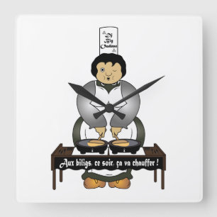 Dj bretonne quadratische wanduhr