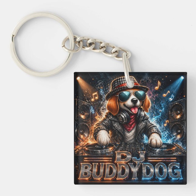 DJ BUDDYDOG DOPPELSEITIG SCHLÜSSELANHÄNGER (Vorderseite)