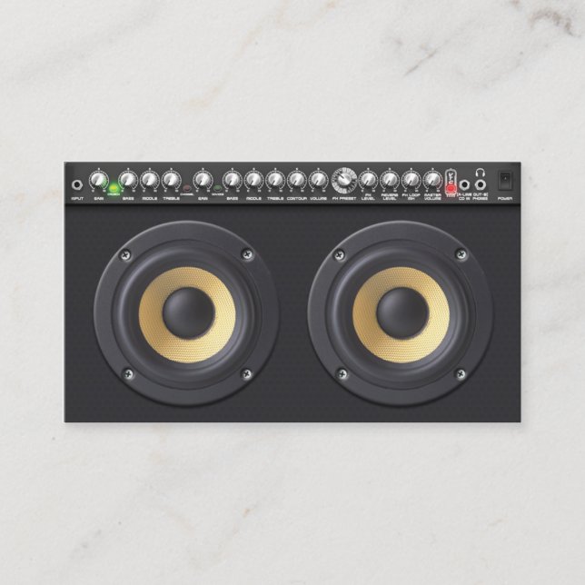DJ Business Card Loud Lautsprecher Visitenkarte (Vorderseite)