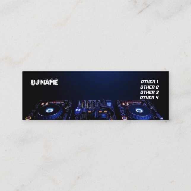 DJ Business Card Mini Visitenkarte (Vorderseite)