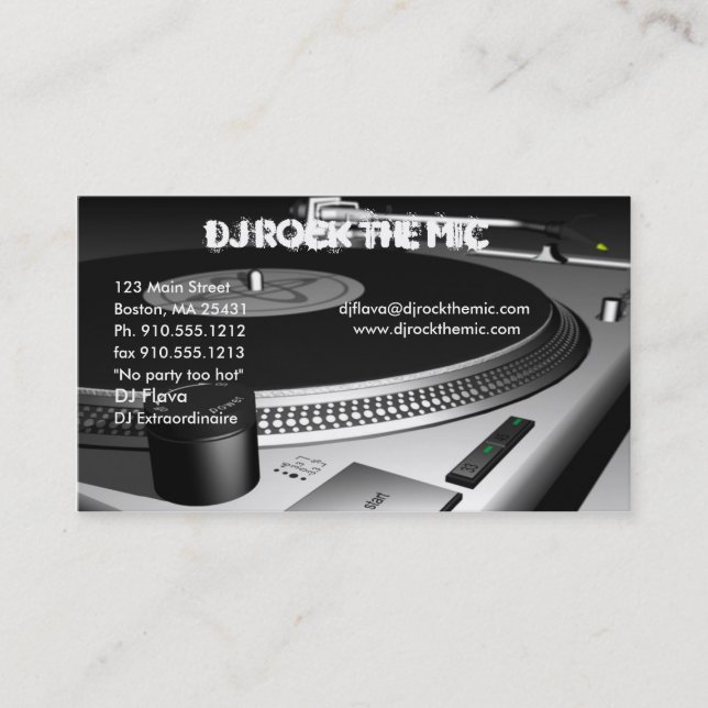 DJ Business Card Visitenkarte