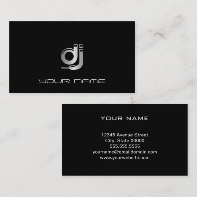 DJ Business Card Visitenkarte (Vorne/Hinten)