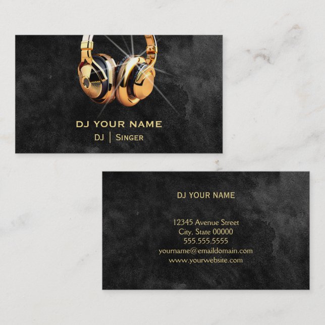DJ Business Card Visitenkarte (Vorne/Hinten)