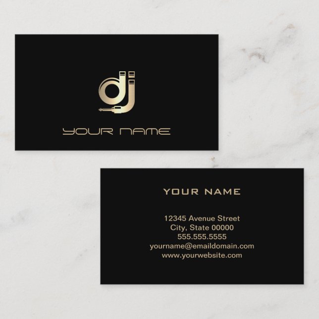 DJ Business Card Visitenkarte (Vorne/Hinten)