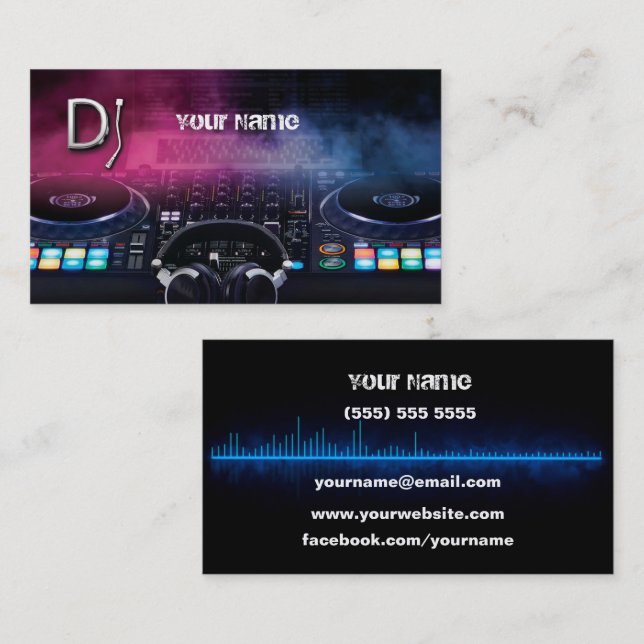 DJ Business Card Visitenkarte (Vorne/Hinten)