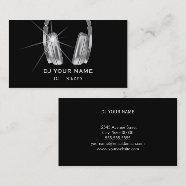 DJ Business Card Visitenkarte (Vorne/Hinten)