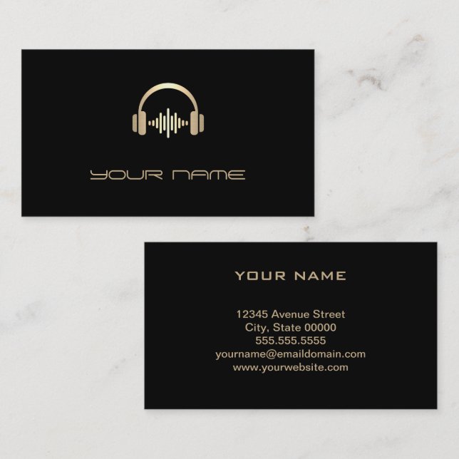 DJ Business Card Visitenkarte (Vorne/Hinten)